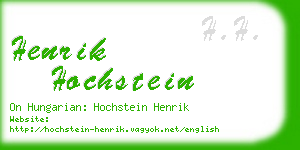 henrik hochstein business card
